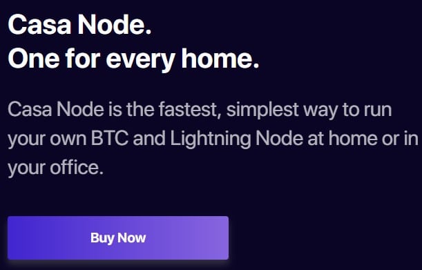 Casa Node via Homepage