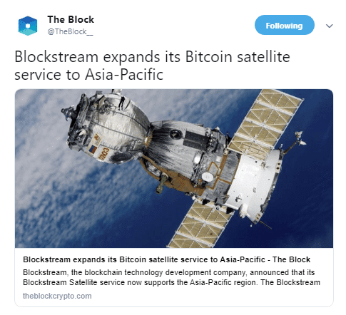 Blockstream Satellite Lightning Network