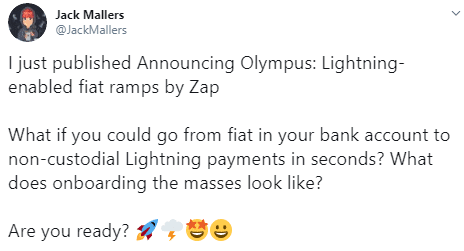 Jack Mallers via Twitter - Olympus