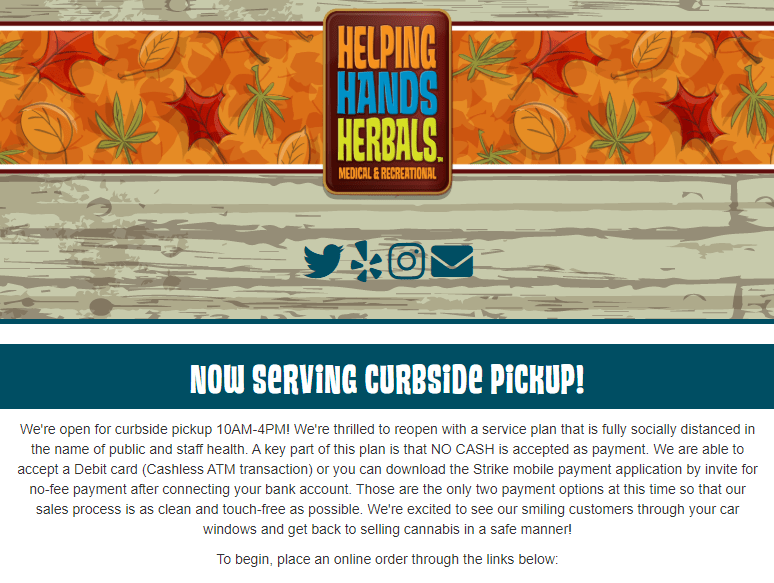 Helping Hands Herbals via Homepage -STRIKE