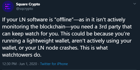 Square Crypto on Watchtowers - Talaia