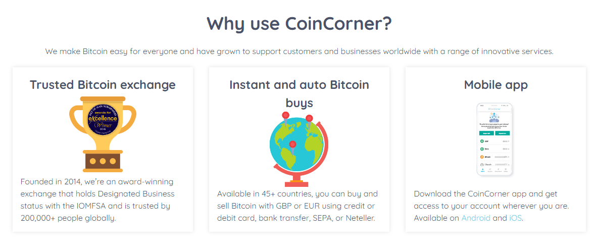 CoinCorner Homepage