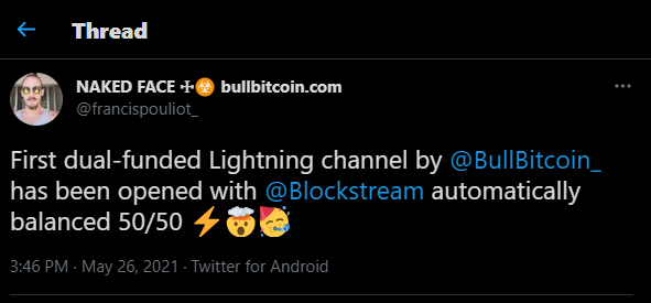 Blockstream Dual Funded LN-Channels - Twitter